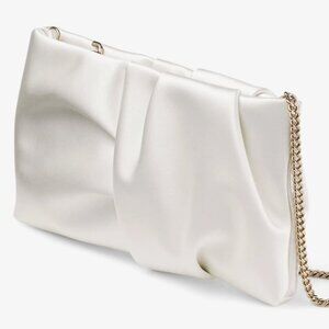 Ivory Satin Clutch Bag
